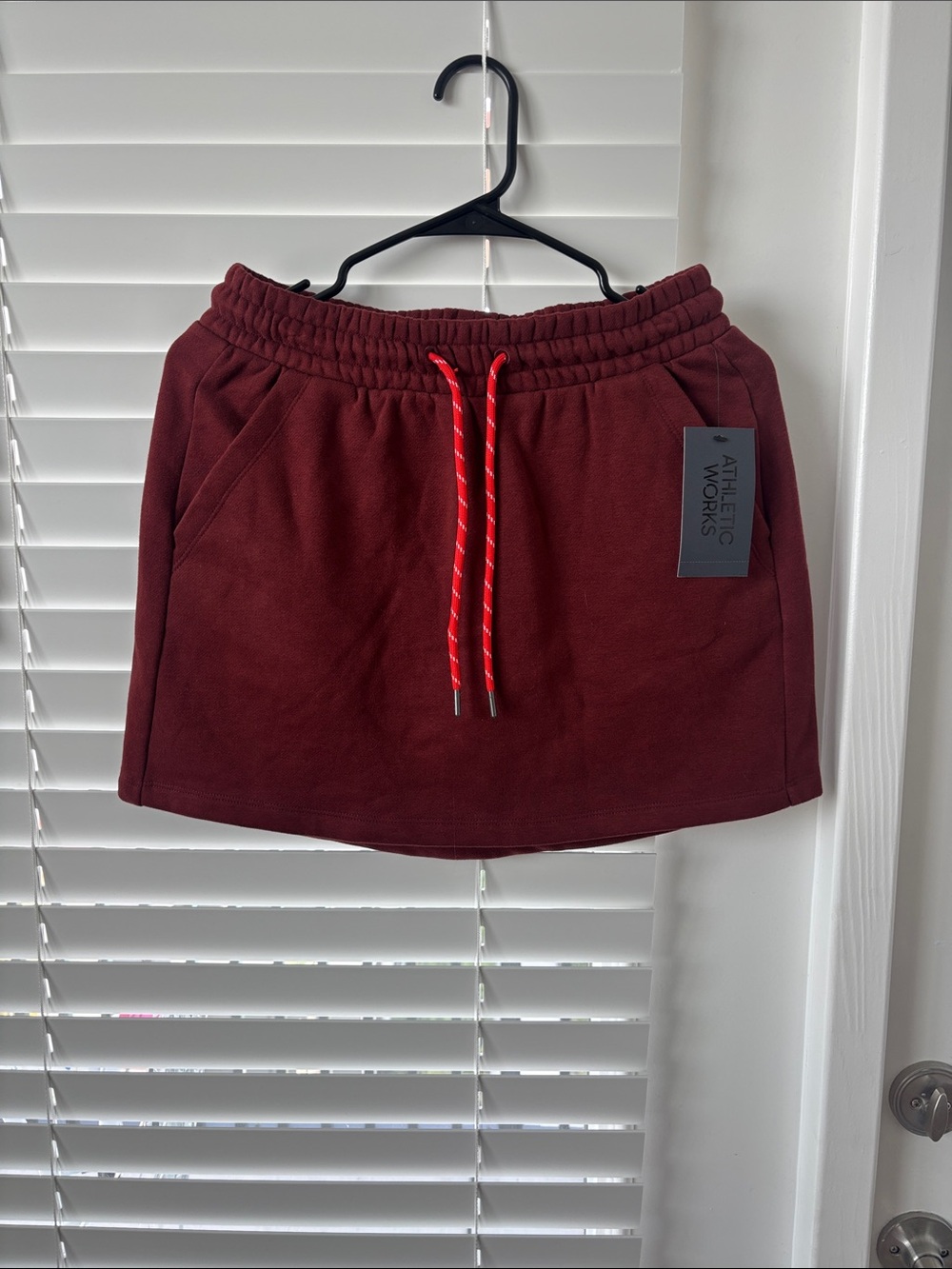Athletic Works Burgundy Skort with Red Drawstring